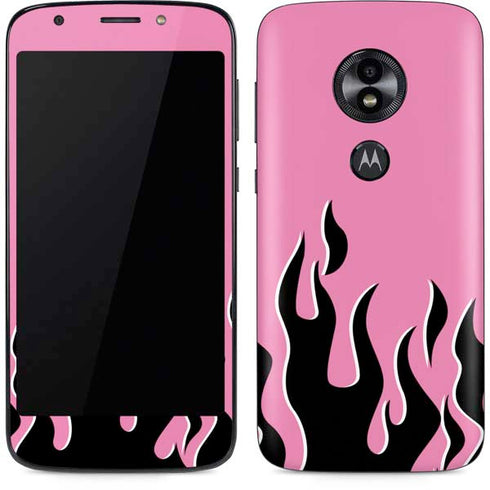 Pink Flames Moto E5 Play Skin